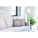 Serenity Pleated Sateen Finish Cushion 43 x 43cm - Grey