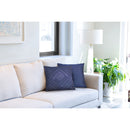 Serenity Pleated Sateen Finish Cushion 43 x 43cm - Navy Blue