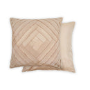 Serenity Pleated Sateen Finish Cushion 43 x 43cm - Taupe