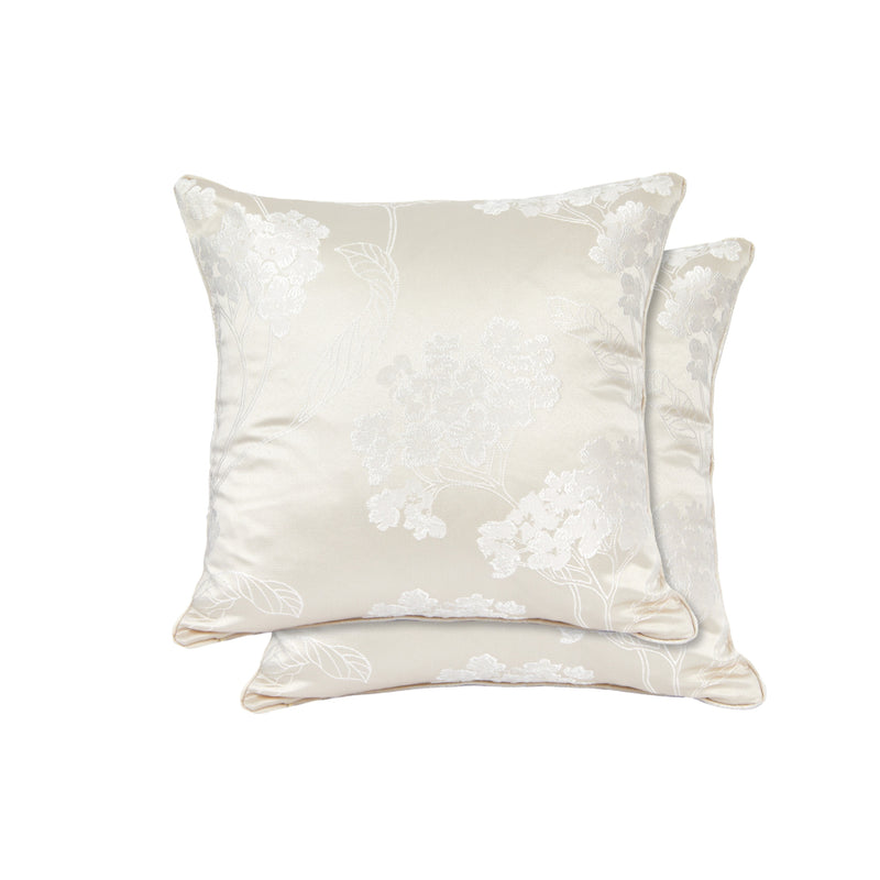 Blossom Luxury Jacquard Cushion 43 x 43cm - Cream