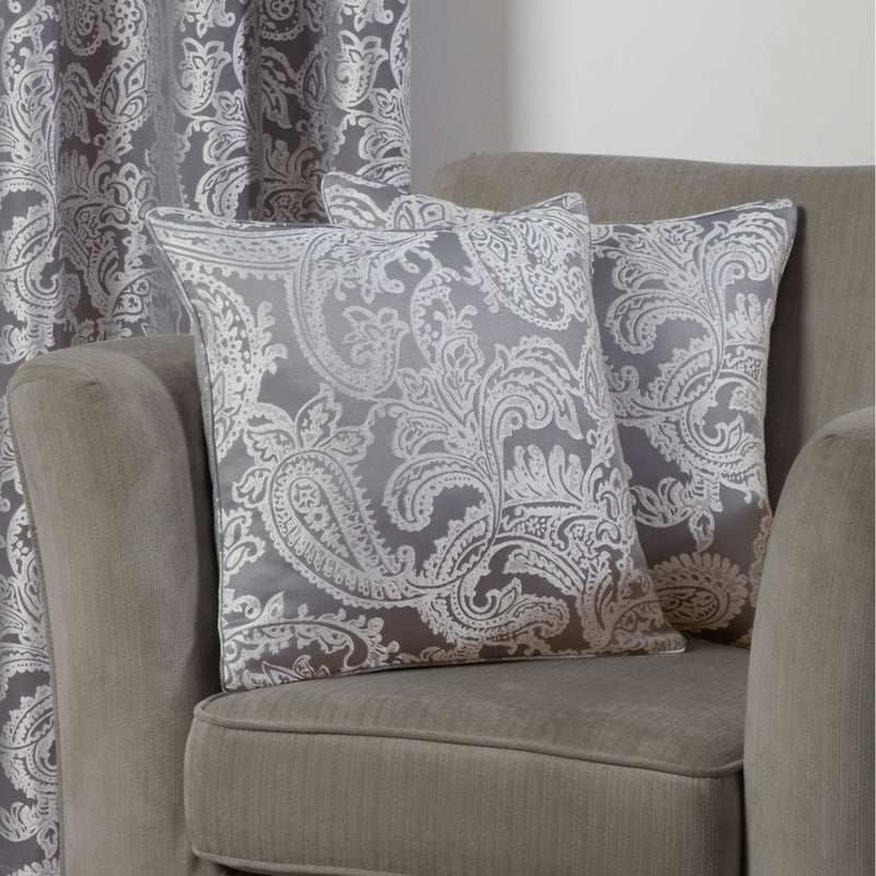 Duchess Luxury Jacquard Cushion 43 x 43cm - Silver