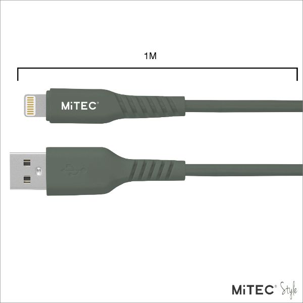 Mitec Mipower Forest Green Lightning To Usb Charge & Sync Cable - 3M