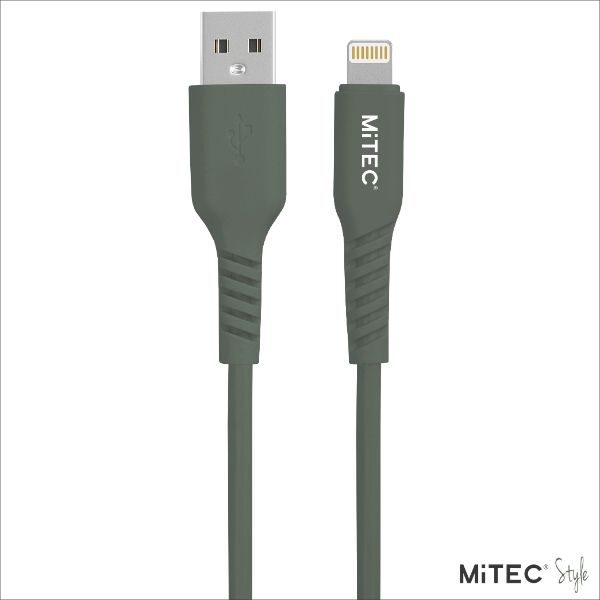 Mitec Mipower Forest Green Lightning To Usb Charge & Sync Cable - 3M