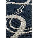 Outdoor Flatweave Compass Rug - 120 x 170cm - Black