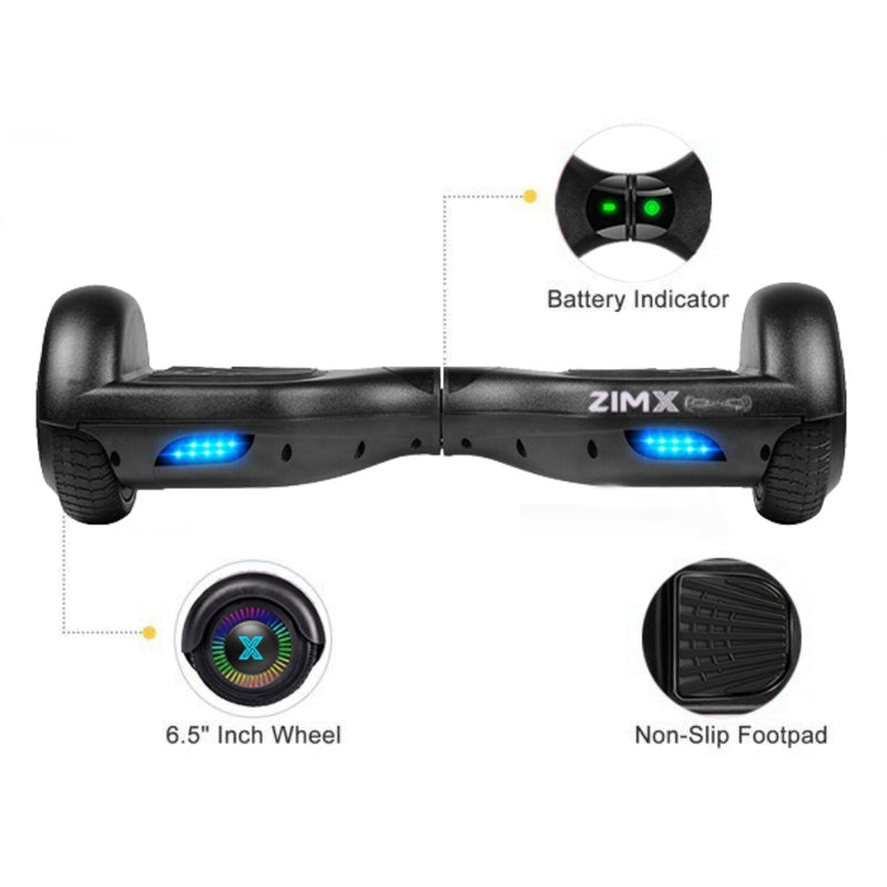 Zimx Hoverboard HB2 With LED Wheels - Black