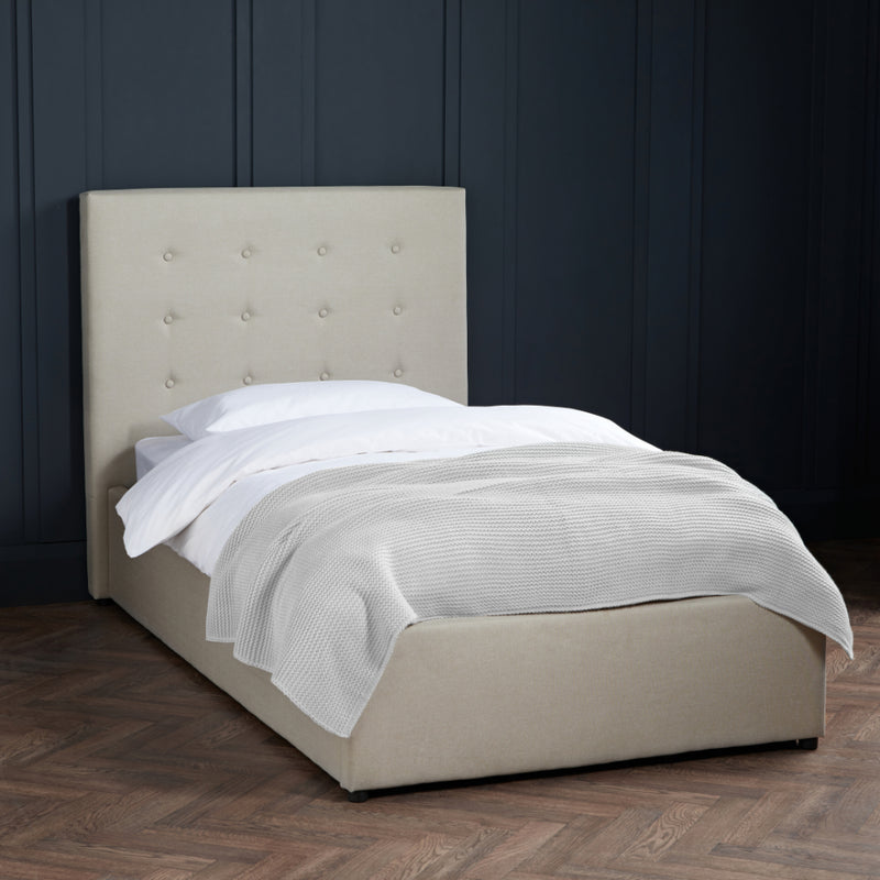 Lucca Single Bed 3ft .9m - Beige