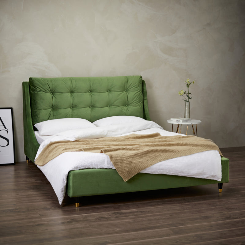 Sloane Kingsize Bed 5ft 150cm - Green