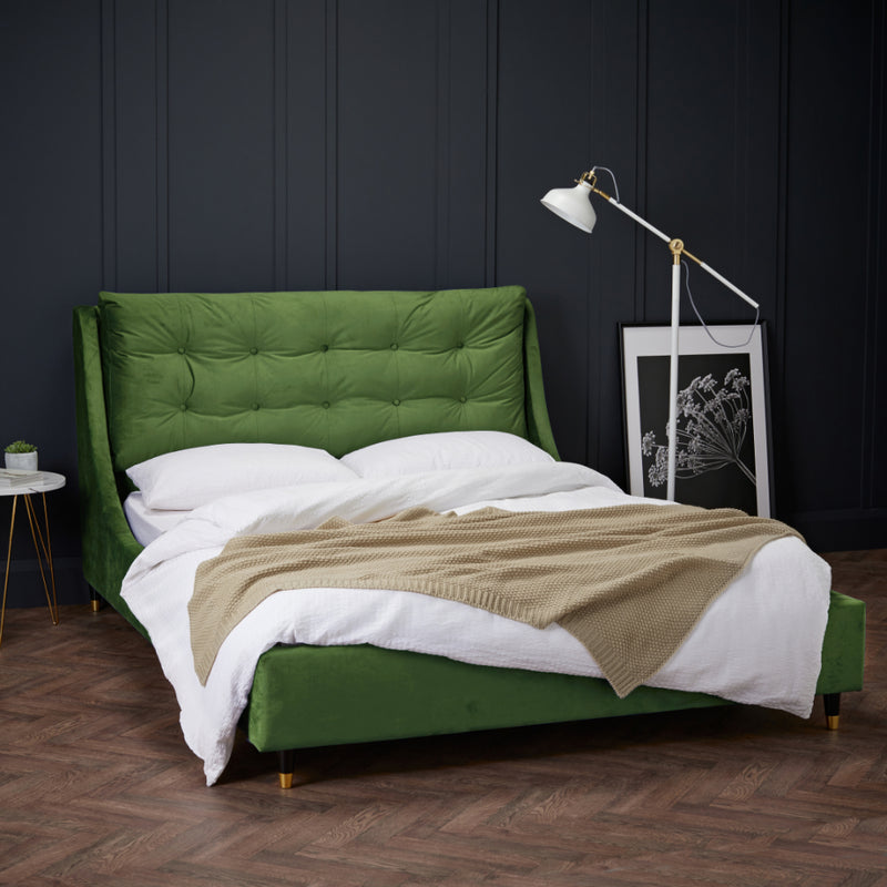 Sloane Kingsize Bed 5ft 150cm - Green
