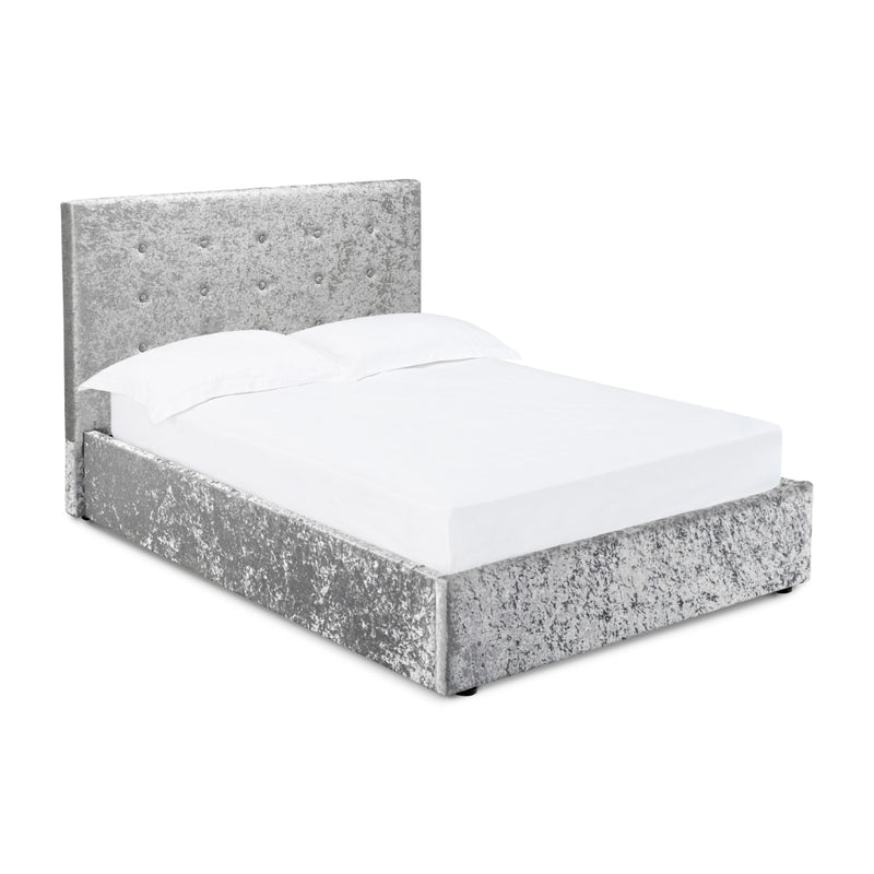 Rimini Kingsize Bed 5ft 150cm - Silver
