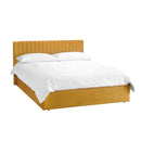 Berlin Double Bed 4ft6 1.35m - Mustard Yellow