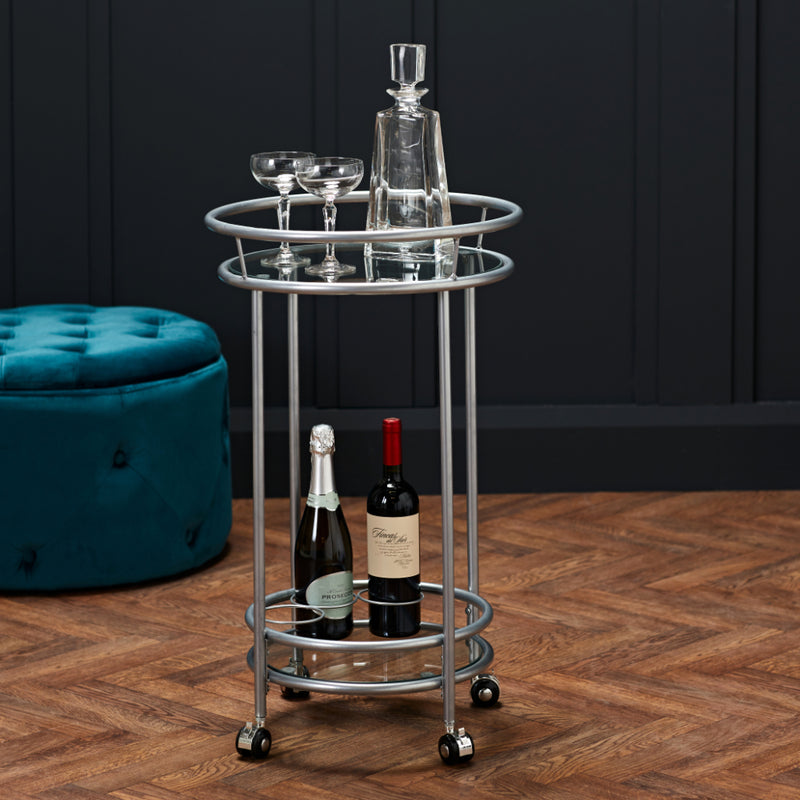 Collins Drinks Trolley - Silver