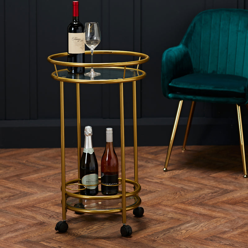 Collins Drinks Trolley - Gold
