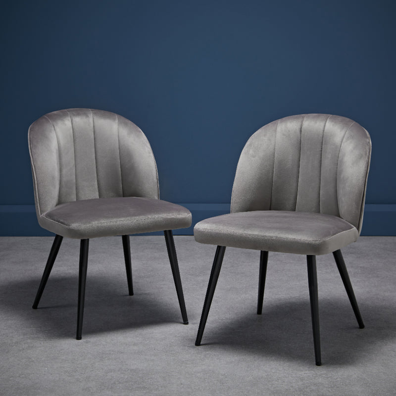 Orla Dining Chairs - Grey - Set of 2
