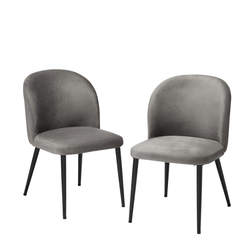 Zara Dining Chairs - Grey - Set of 2