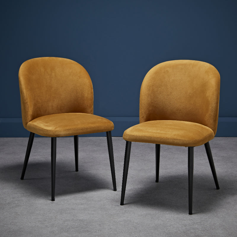 Zara Dining Chairs - Mustard - Set of 2