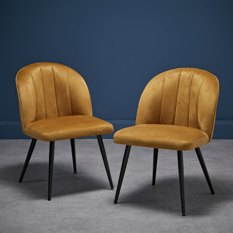 Orla Dining Chairs - Mustard - Set of 2
