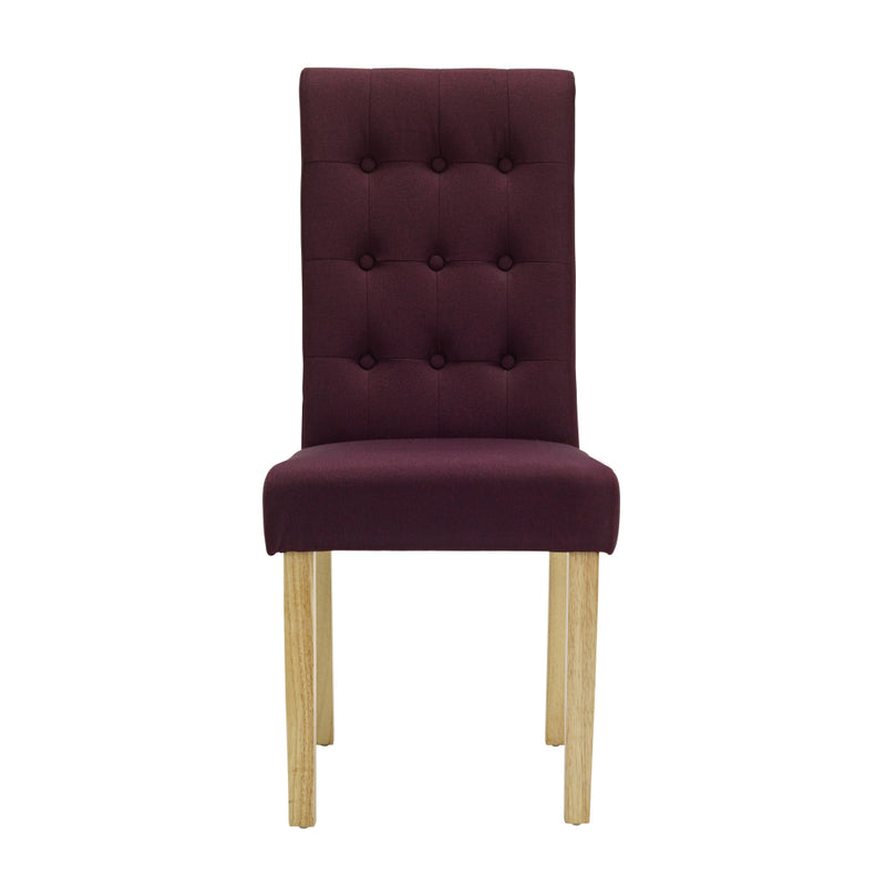 Roma Dining Chairs - Plum Purple - Set of 2