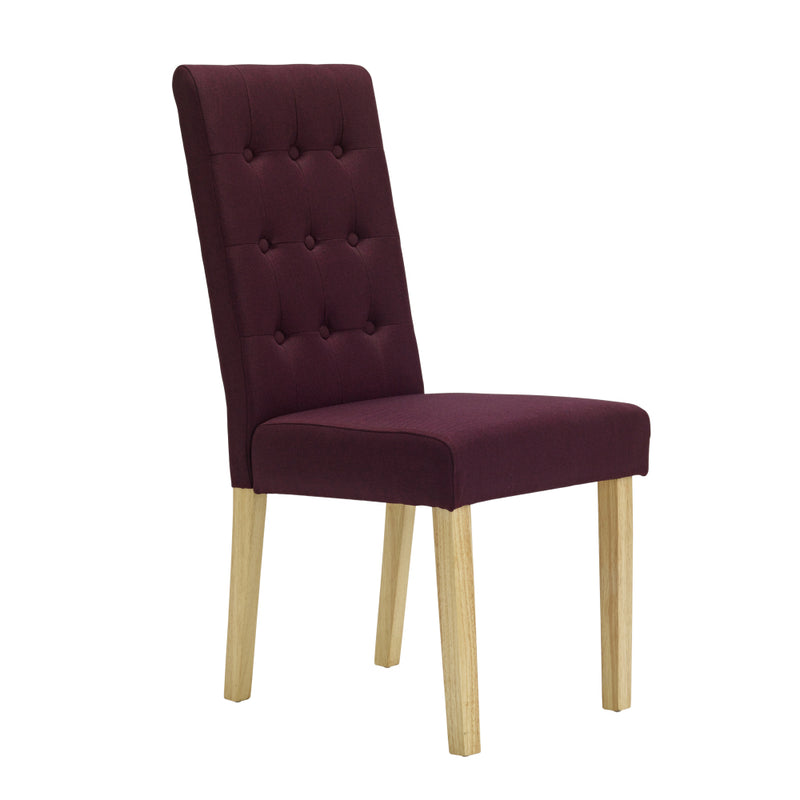Roma Dining Chairs - Plum Purple - Set of 2