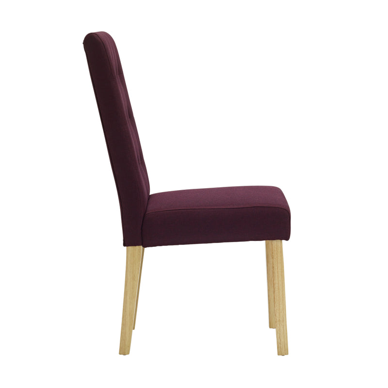 Roma Dining Chairs - Plum Purple - Set of 2