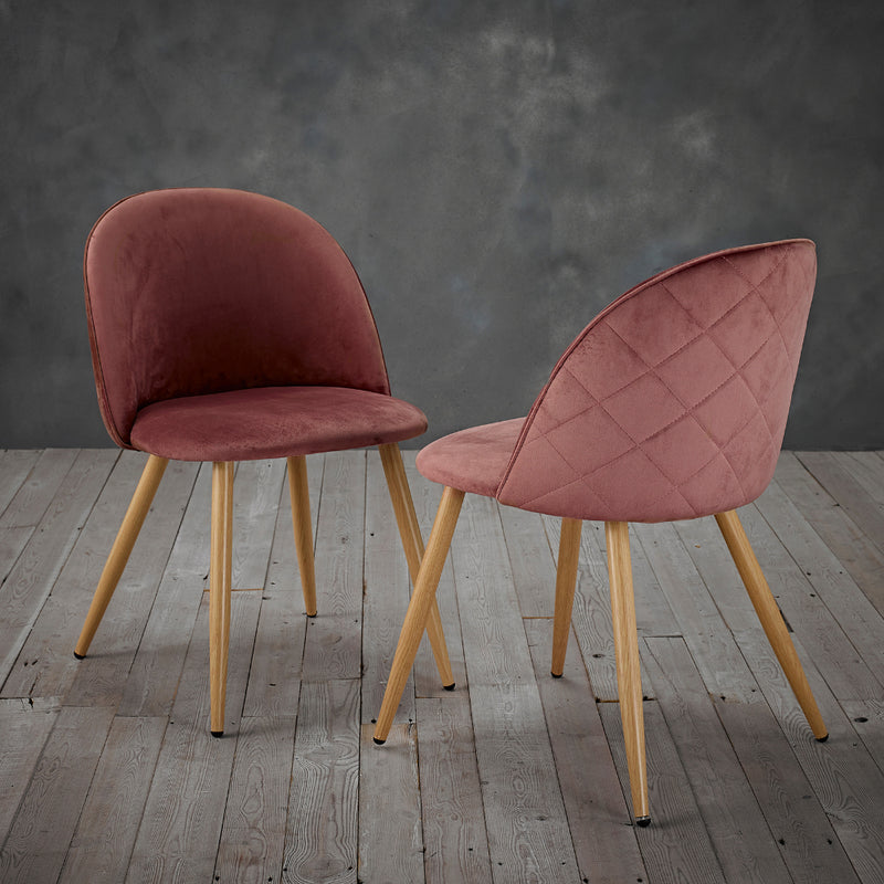 Venice Dining Chairs - Pink - Set of 2