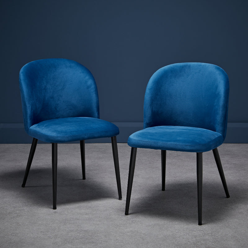 Zara Dining Chairs - Blue - Set of 2