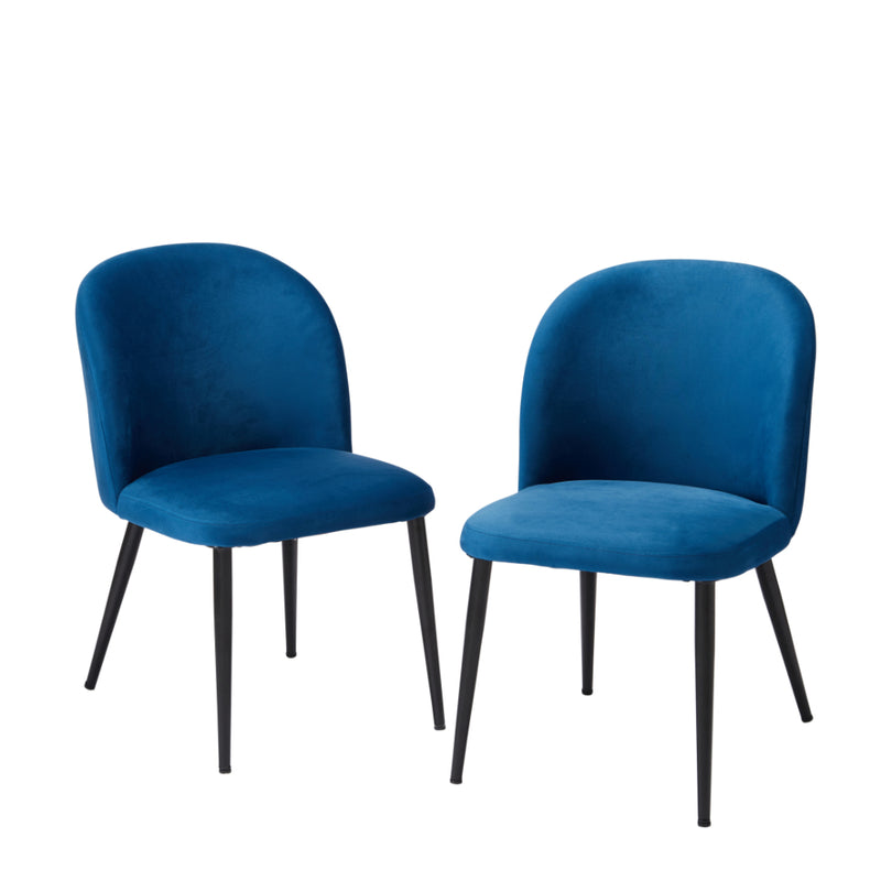 Zara Dining Chairs - Blue - Set of 2