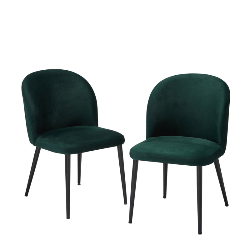 Zara Dining Chairs - Green - Set of 2