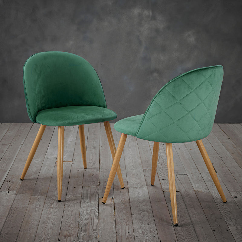 Venice Dining Chairs - Green - Set of 2