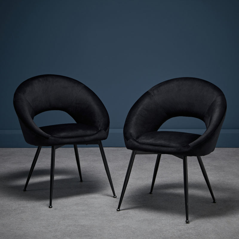 Lulu Dining Chairs - Black - Set of 2