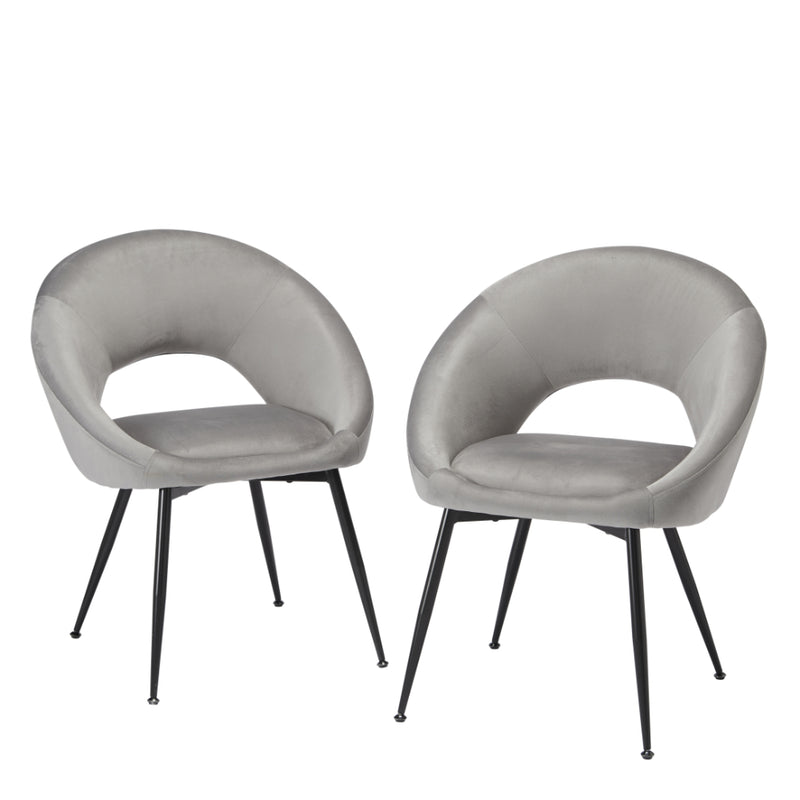 Lulu Dining Chairs - Grey - Set of 2