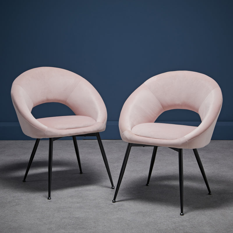 Lulu Dining Chairs - Pink - Set of 2