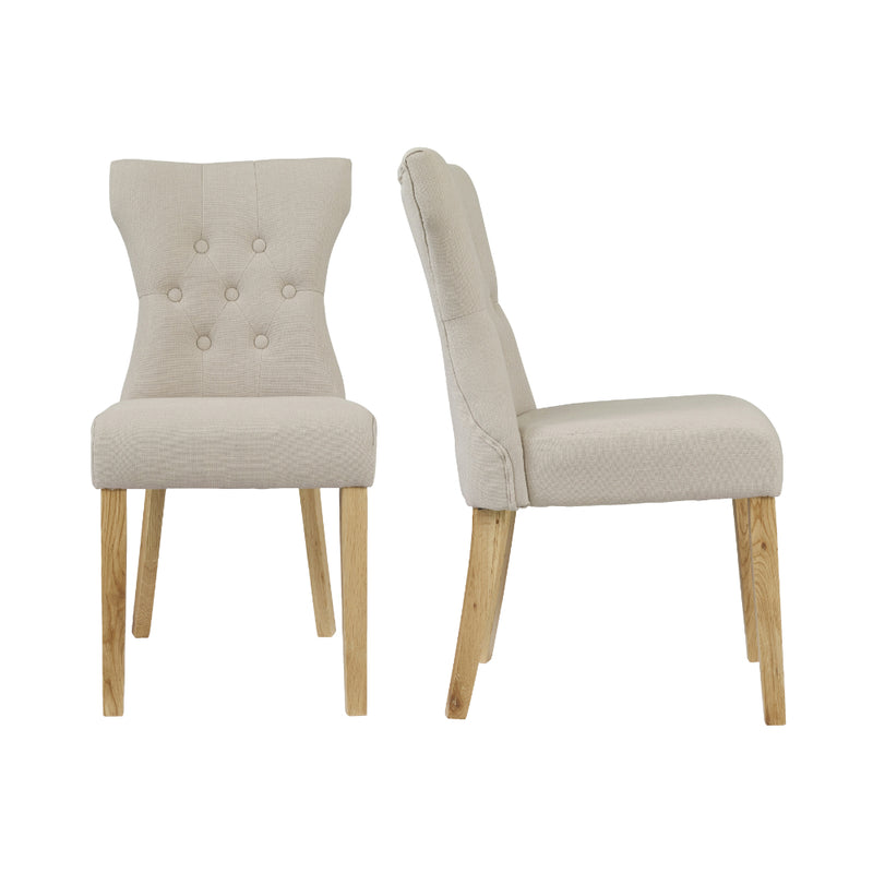 Naples Dining Chairs - Beige - Set of 2