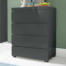 Puro Chest of Drawers with 4 Drawers - Charcoal Grey