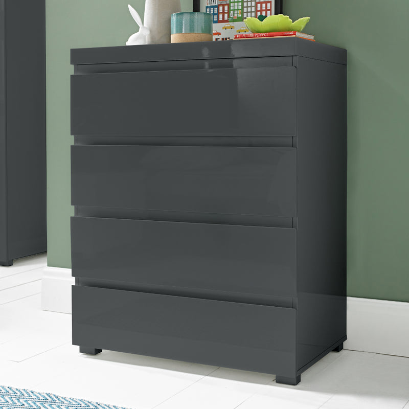 Puro Chest of Drawers with 4 Drawers - Charcoal Grey