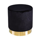 Lara Velvet Pouffe - Black