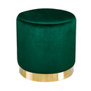 Lara Velvet Pouffe - Forest Green