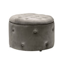 Cleo Storage Pouff - Charcoal Grey