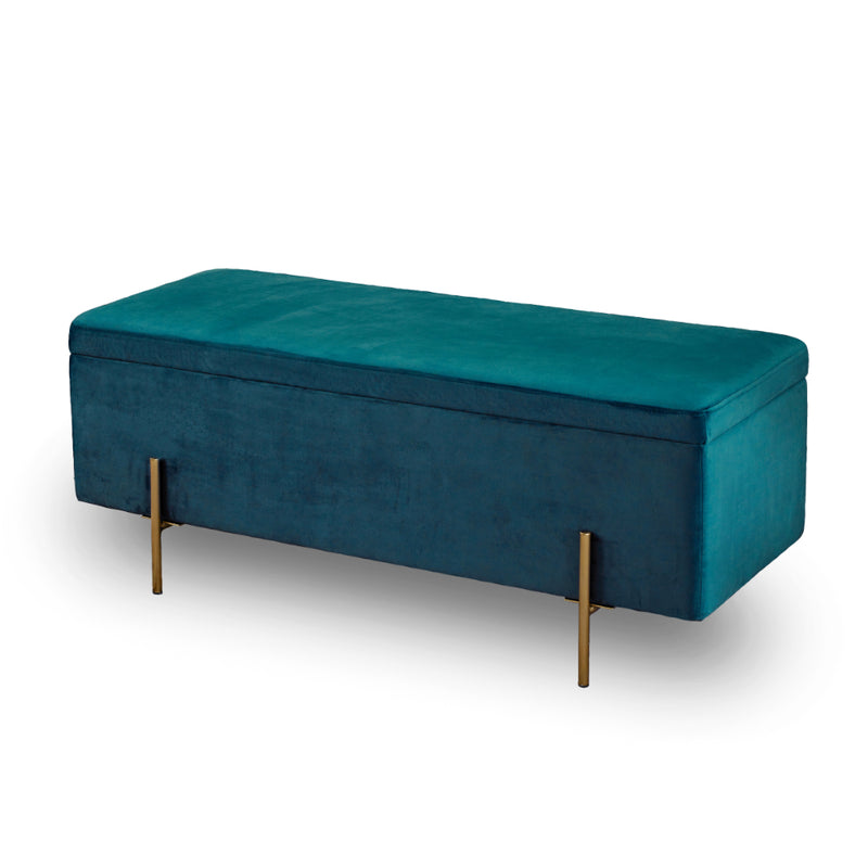 Lola Storage Ottoman 115cm - Teal