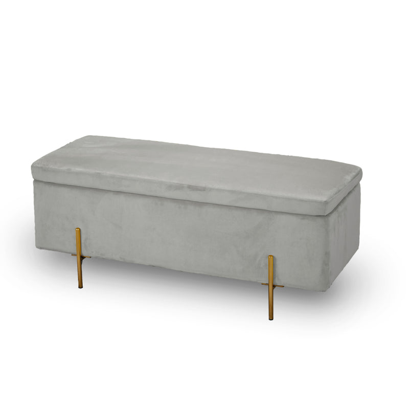 Lola Storage Ottoman 115cm - Grey