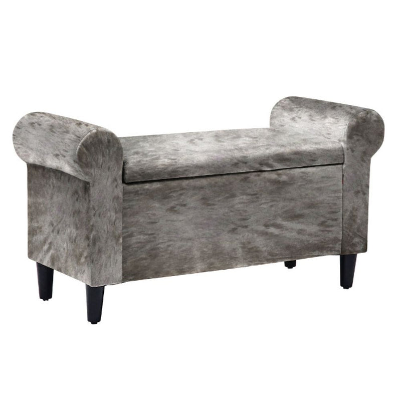 Highgrove Storage Ottoman 115cm - Silver