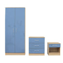 Dakota Bedroom Furniture Set 3 Piece - Blue