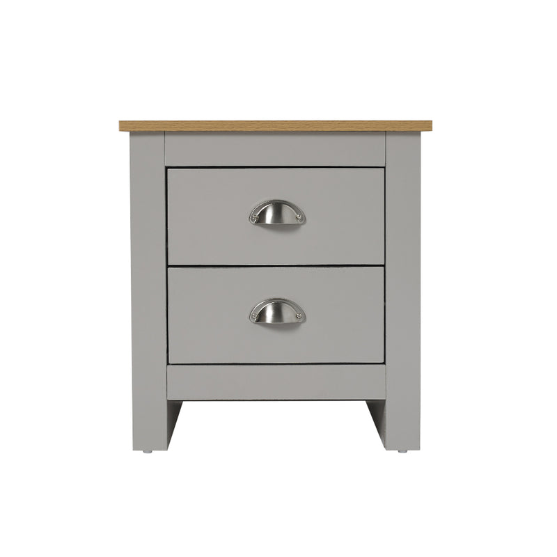 Lancaster Bedroom Furniture Set 3 Piece - Grey Oak