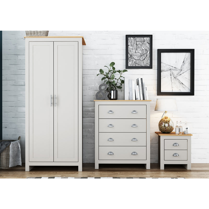 Lancaster Bedroom Furniture Set 3 Piece - Grey Oak