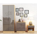 Dakota Bedroom Furniture Set 3 Piece - Grey
