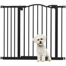 PawHut 74-94cm Adjustable Metal Pet Gate Safety Barrier w/ Auto-Close Black