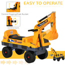 Kids Ride on Excavator Differ - Yellow