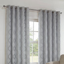 Lewis's Sienna Eyelet Curtain - Silver