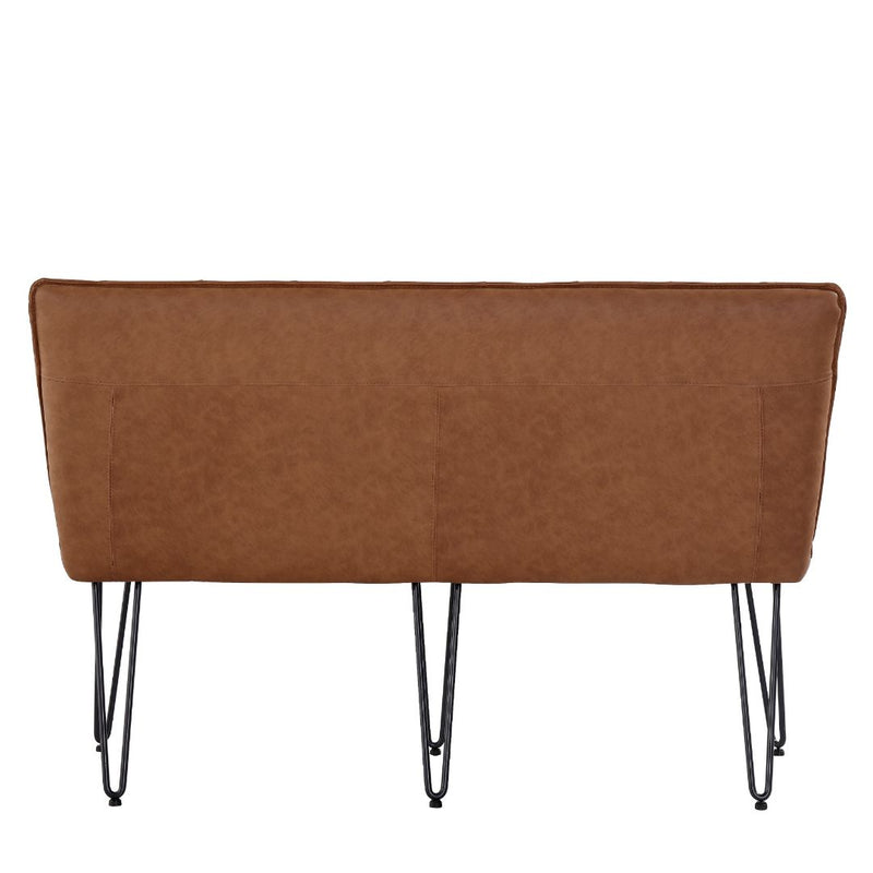 Darwen Studded Back Bench - Tan