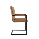 Pair of Darwen Diamond Stitch Carver Chair - Tan