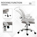 Vinsetto Mesh Office Chair Swivel Desk Task Computer Chair with  Lumbar Back Support Adjustable Height Arm for Home Grey Home PC w/ Arm